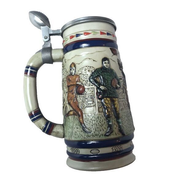 1983 Vintage‎ Avon Great American Football Ceramic Lidded Stein - Picture 4 of 8